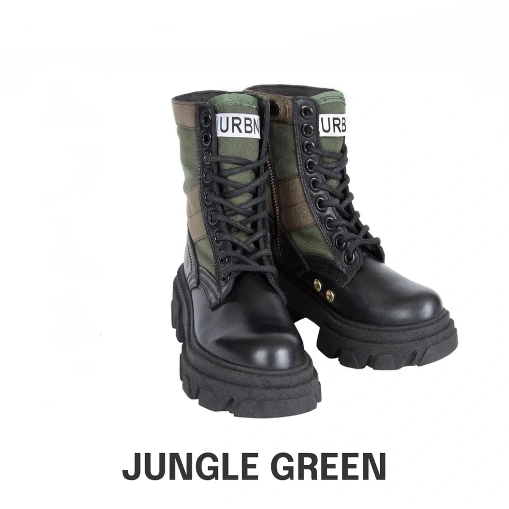 URBNKICKS JUNGLE GREEN BOOTS - Picture 3 of 6